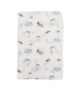 Loulou Lollipop All Aboard Swaddling Blanket