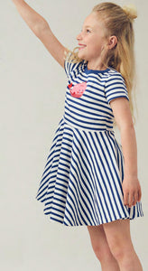 Freds World Pink Whale Stripe Dress