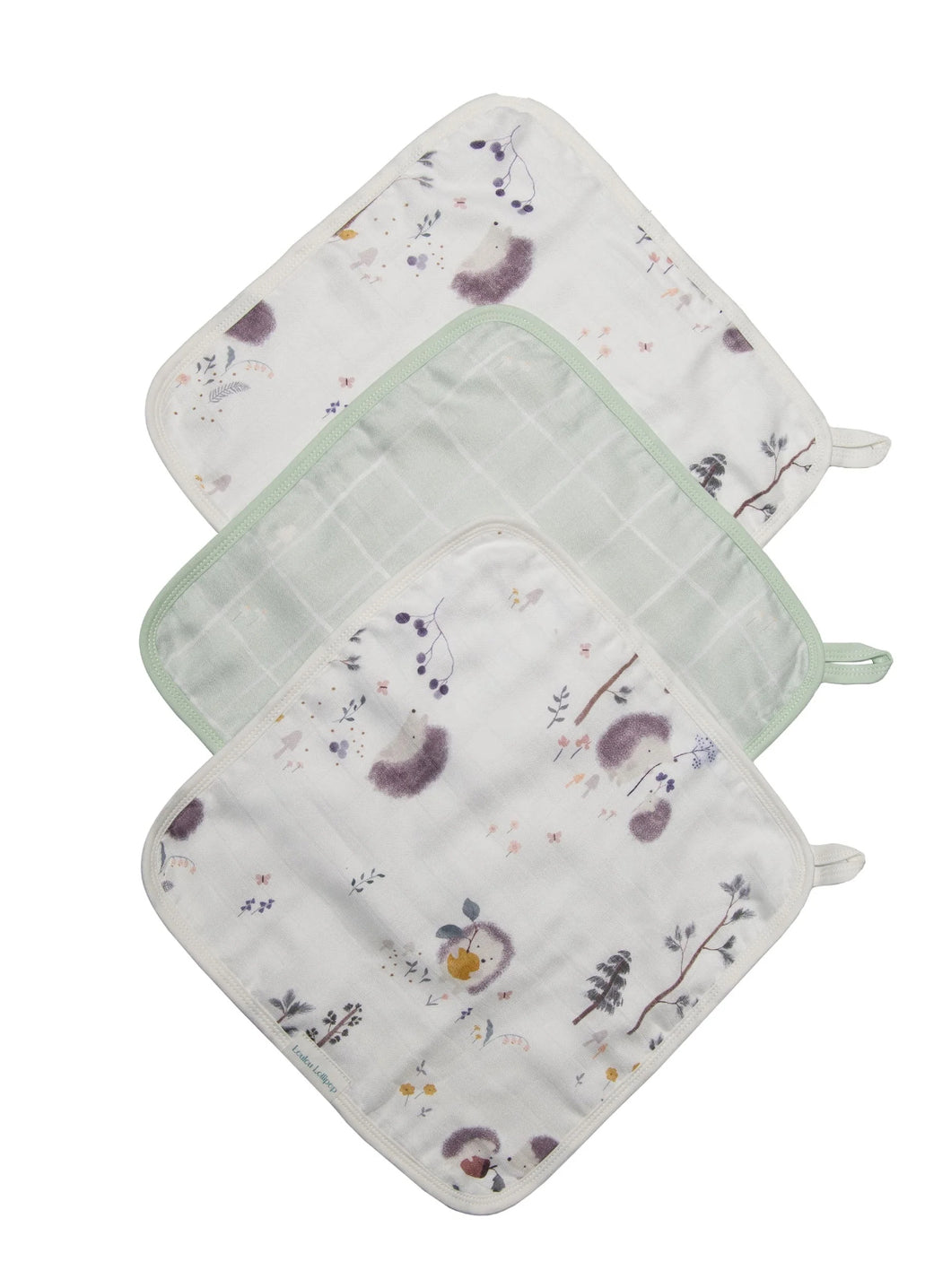 Loulou Lollipop Hedgehogs 3 Piece Washcloth Set