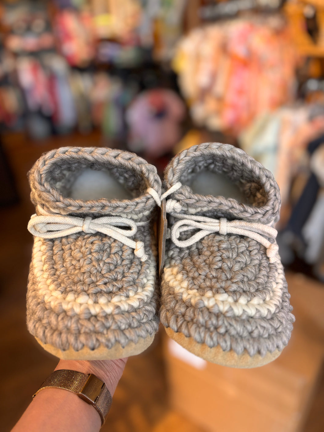 Padraig Womens Slippers Grey