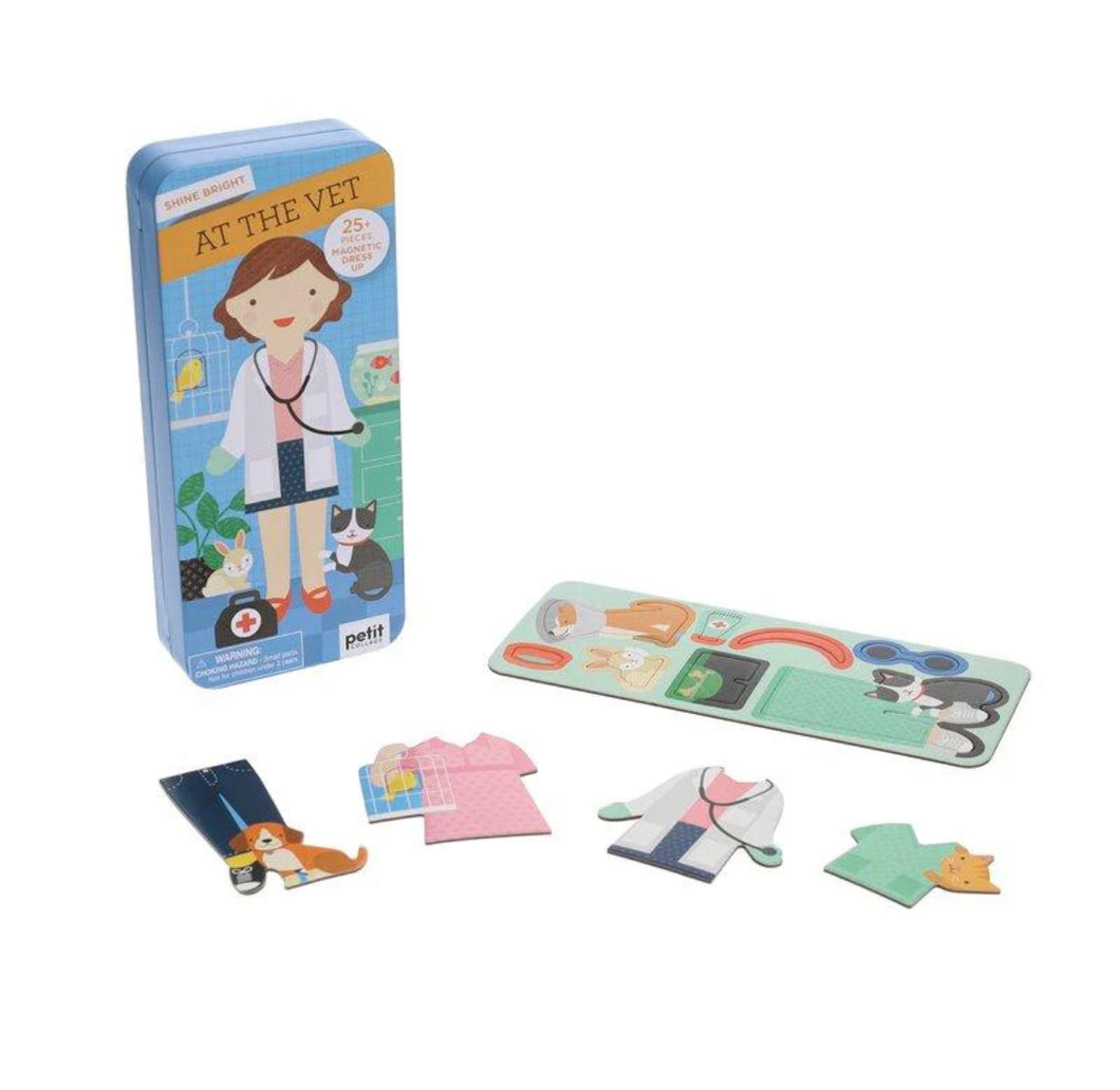 Shine Bright Veterinarian Magnetic Dress Up Toy In a Tin