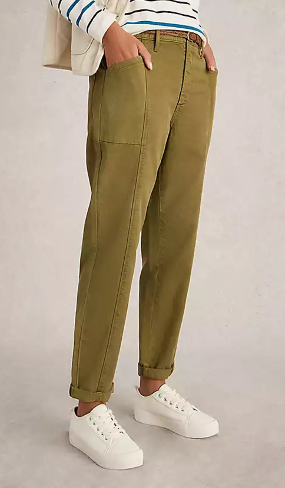 White Stuff UK Thea Trouser Khaki Green