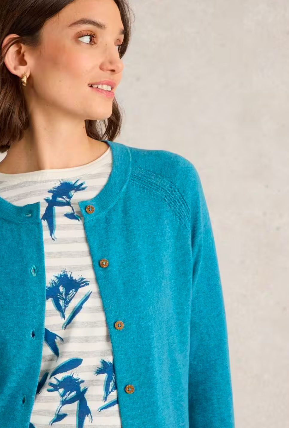 White Stuff UK Lulu Cardi Mid Blue