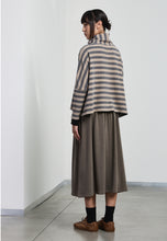Load image into Gallery viewer, Neirami Stripe Soft Turtleneck Sweater Taupe/Grey
