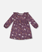 Load image into Gallery viewer, Deux Par Deux Cat Print Dress and Tights
