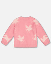 Load image into Gallery viewer, Deux Par Deux Unicorn Jacquard Knit Sweater Pink
