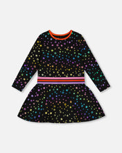 Load image into Gallery viewer, Deux Par Deux Metallic Stars Jersey Dress
