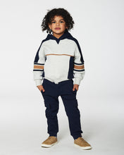 Load image into Gallery viewer, Deux Par Deux Fleece Cargo Pocket Jogger Navy
