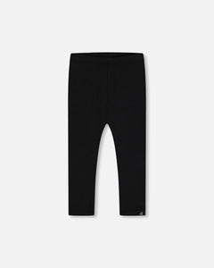 Deux Par Deux Black Rib Leggings