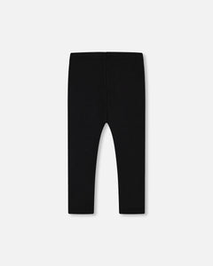 Deux Par Deux Black Rib Leggings