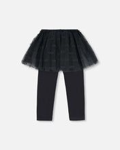 Load image into Gallery viewer, Deux Par Deux Black Tulle Skirt Leggings
