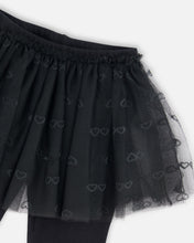 Load image into Gallery viewer, Deux Par Deux Black Tulle Skirt Leggings
