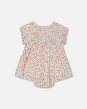 Load image into Gallery viewer, Deux Par Deux Baby Pointelle Dress Onesie Ditsy Flowers
