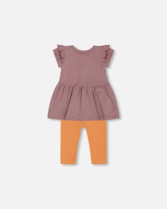 Deux Par Deux Baby Jersey Dress and Legging