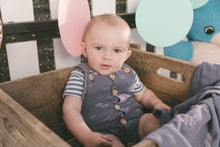 Load image into Gallery viewer, Deux Par Deux Muslin Shortall and Onesie Paper Boats
