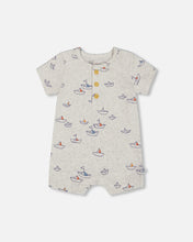 Load image into Gallery viewer, Deux Par Deux Little Paper Boats Shortie Playsuit
