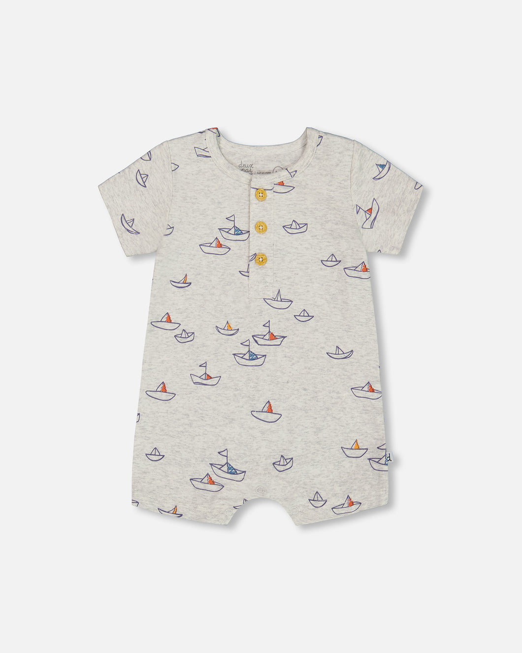 Deux Par Deux Little Paper Boats Shortie Playsuit