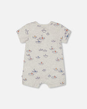 Load image into Gallery viewer, Deux Par Deux Little Paper Boats Shortie Playsuit
