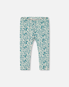 Deux Par Deux Ditsy Blue Organic Cotton Capri