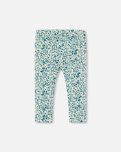 Load image into Gallery viewer, Deux Par Deux Ditsy Blue Organic Cotton Capri
