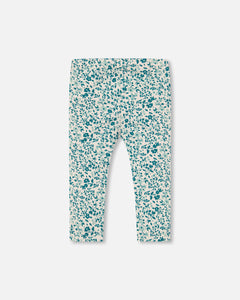 Deux Par Deux Ditsy Blue Organic Cotton Capri