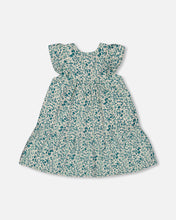 Load image into Gallery viewer, Deux Par Deux Ditsy Blue Print Dress
