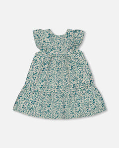 Deux Par Deux Ditsy Blue Print Dress