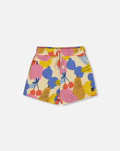 Load image into Gallery viewer, Deux Par Deux Fruit Print Terry Shorts
