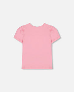 Deux Par Deux Dove Embroidered Tee