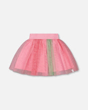 Load image into Gallery viewer, Deux Par Deux Gradient Pink to Green Mesh Skirt
