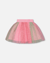 Load image into Gallery viewer, Deux Par Deux Gradient Pink to Green Mesh Skirt
