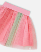 Load image into Gallery viewer, Deux Par Deux Gradient Pink to Green Mesh Skirt
