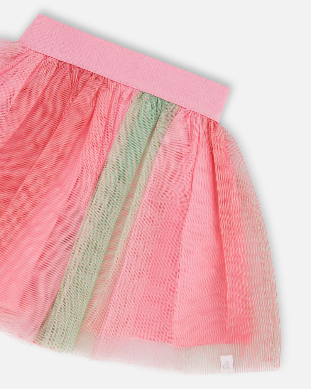 Deux Par Deux Gradient Pink to Green Mesh Skirt