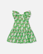 Load image into Gallery viewer, Deux Par Deux Dove Print Dress with Flounce Sleeves
