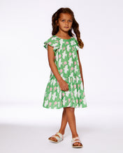 Load image into Gallery viewer, Deux Par Deux Dove Print Dress with Flounce Sleeves
