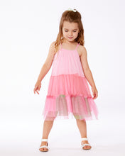 Load image into Gallery viewer, Deux Par Deux Gradient Pink to Green Tulle Dress
