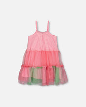 Load image into Gallery viewer, Deux Par Deux Gradient Pink to Green Tulle Dress
