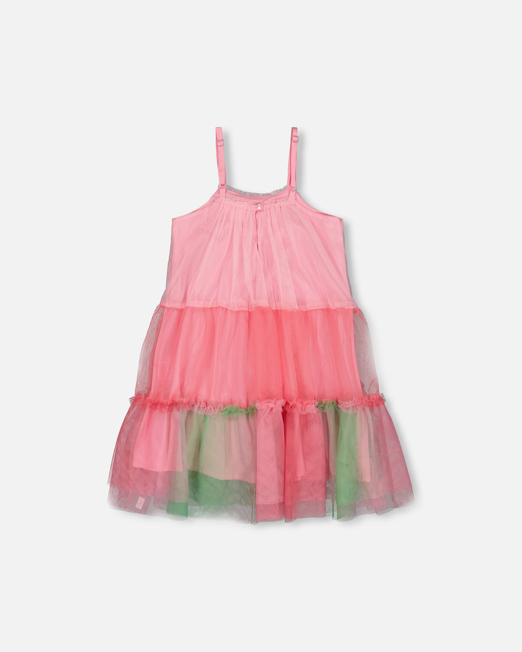 Deux Par Deux Gradient Pink to Green Tulle Dress