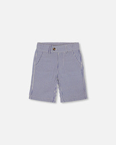 Deux Par Deux Stripe Bermuda Shorts