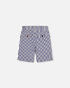 Deux Par Deux Stripe Bermuda Shorts