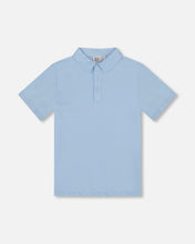 Load image into Gallery viewer, Deux Par Deux Polo Shirt Pale Blue
