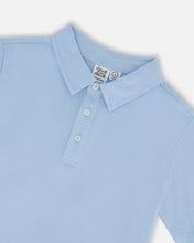 Load image into Gallery viewer, Deux Par Deux Polo Shirt Pale Blue
