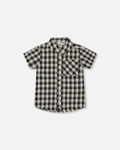 Deux Par Deux Check Print Shirt