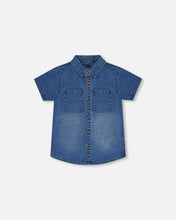 Load image into Gallery viewer, Deux Par Deux Light Navy Denim Shirt
