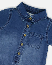 Load image into Gallery viewer, Deux Par Deux Denim Shortie Playsuit
