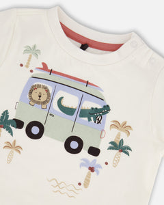 Deux Par Deux Beach Animals Tee and Short