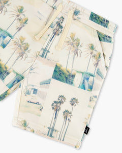 Deux Par Deux Palm Tree French Terry Short