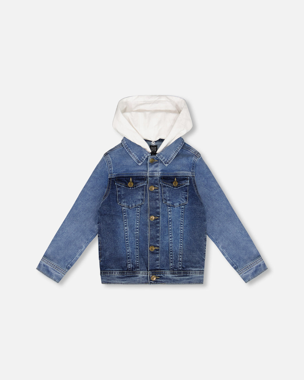 Deux Par Deux Hooded Jean Jacket