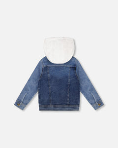 Deux Par Deux Hooded Jean Jacket