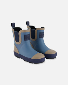 Deux Par Deux Short Rain Boots Aegean Blue